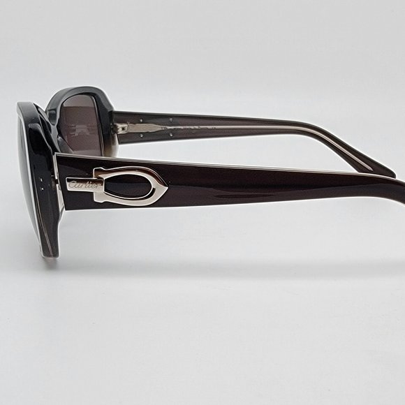 Cartier Décor C Classic Black Crystal Fade Frame Polarized Grey Lens Sunglasses main image 14